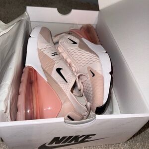 Nike Air Max 270 Blush and White Sneakers